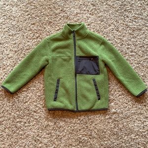 Boys light green fleece full zip jacket